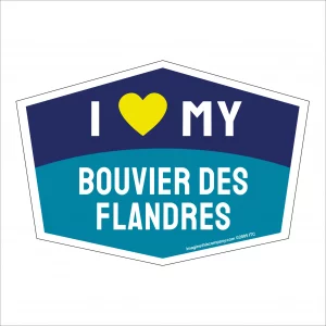 I Love My Bouvier Des Flandres Hexagon Shaped Magnet