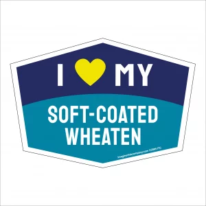 I Love My Soft Coated Wheaten Hexagon Shaped Magnet
