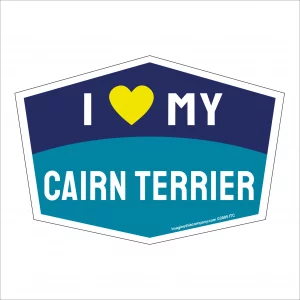 I Love My Cairn Terrier Hexagon Shaped Magnet