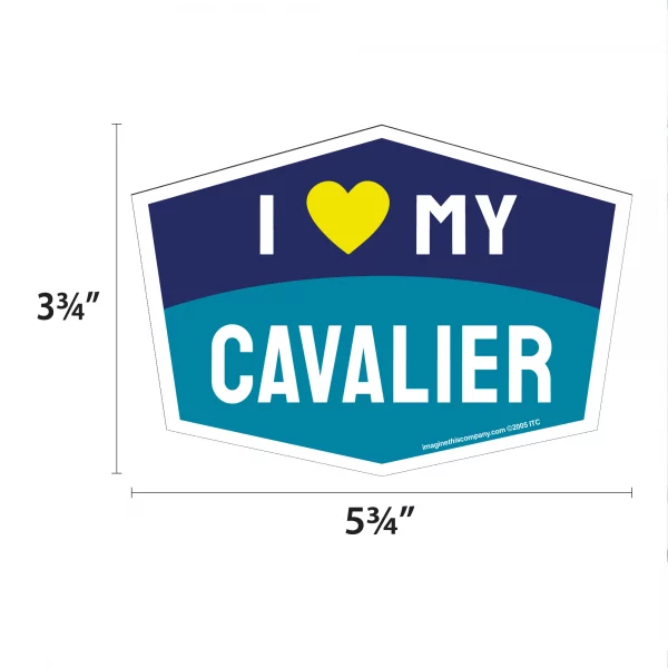 I Love My Cavalier Hexagon Shaped Magnet - Image 2
