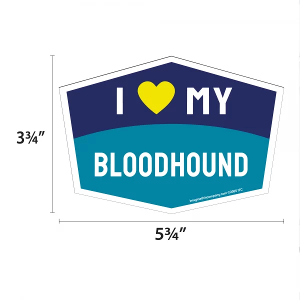 I Love My Bloodhound Hexagon Shaped Magnet - Image 2