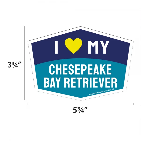 I Love My Chesapeake Bay Retriever Hexagon Shaped Magnet - Image 2