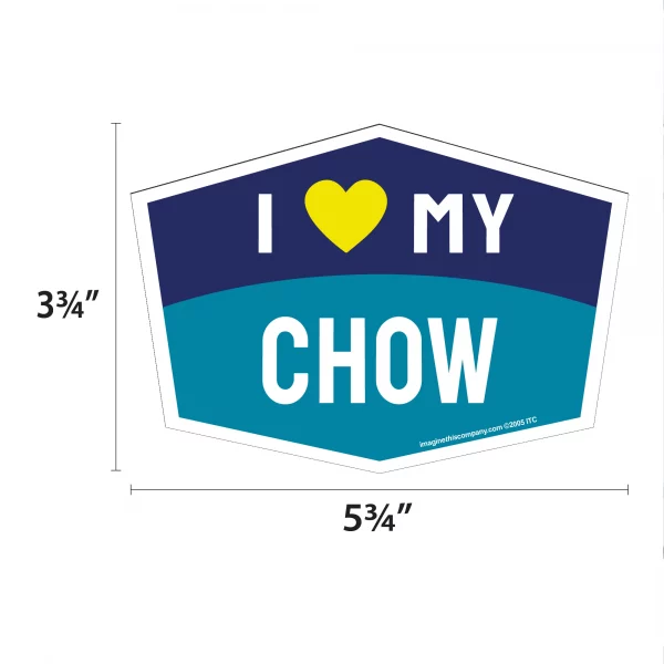 I Love My Chow Hexagon Shaped Magnet - Image 2