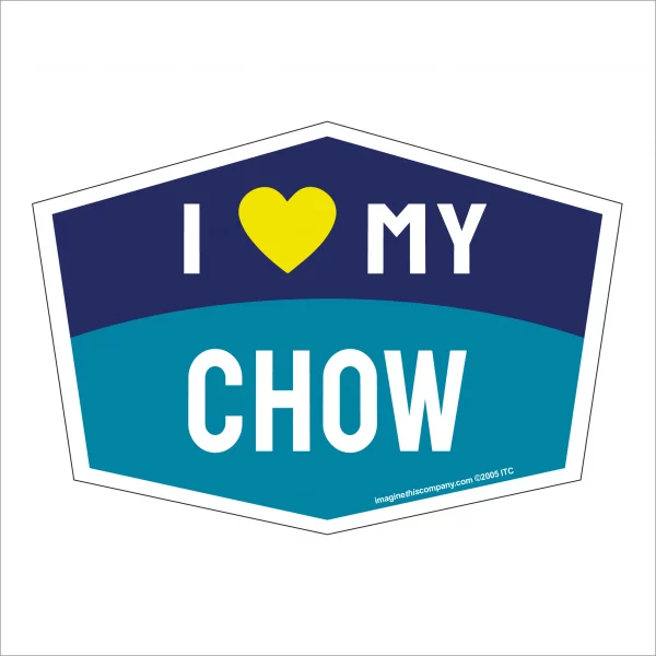 I Love My Chow Hexagon Shaped Magnet