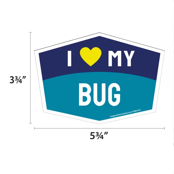 I Love My Bug Hexagon Shaped Magnet - Image 2