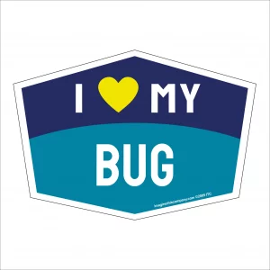 I Love My Bug Hexagon Shaped Magnet