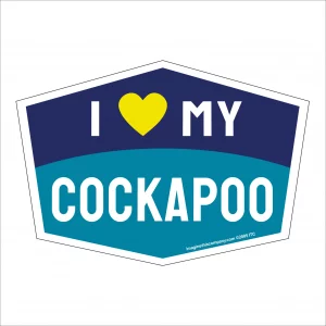 I Love My Cockapoo Hexagon Shaped Magnet