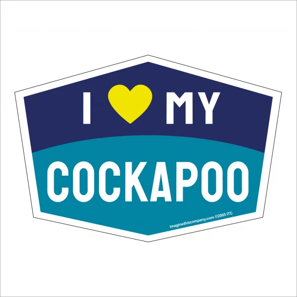 I Love My Cockapoo Hexagon Shaped Magnet