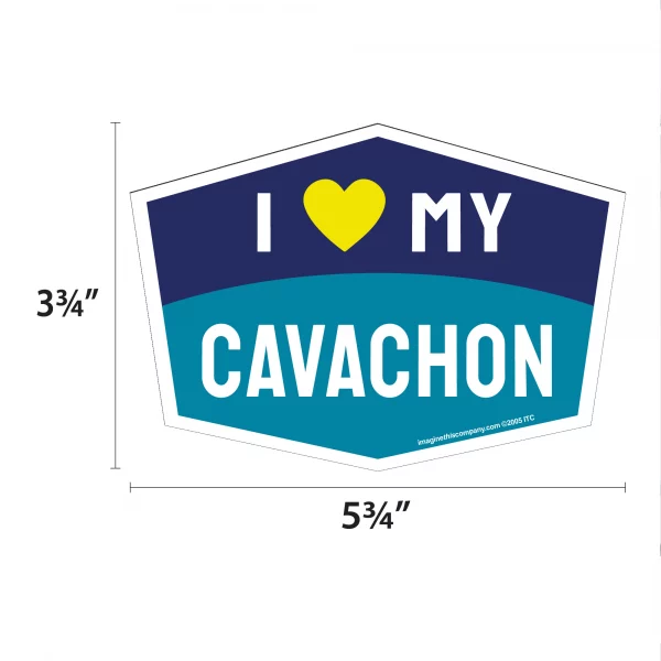 I Love My Cavachon Hexagon Shaped Magnet - Image 2