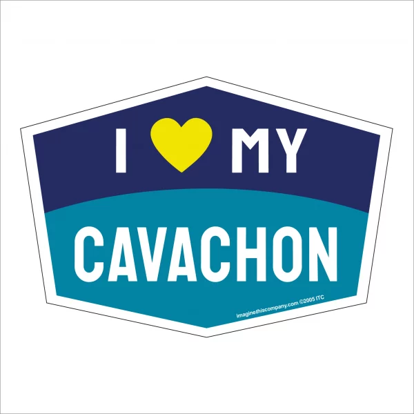 I Love My Cavachon Hexagon Shaped Magnet