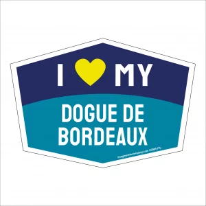 I Love My Dogue de Bordeaux Hexagon Shaped Magnet