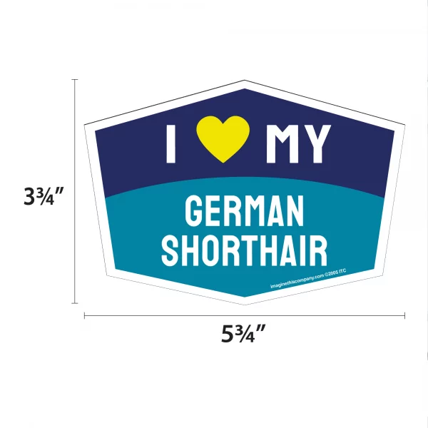 I Love My German Shorthair Hexagon Shaped Magnet - Image 2