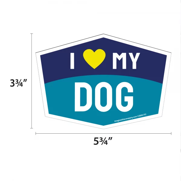 I Love My Dog Hexagon Shaped Magnet - Image 2