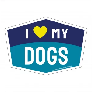 I Love My Dogs Hexagon Shaped Magnet