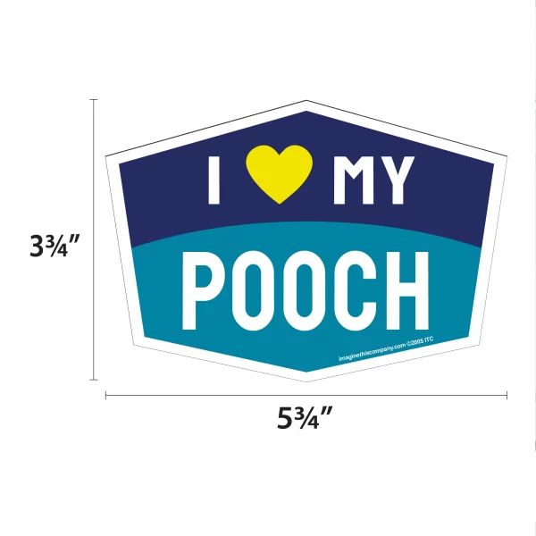 I Love My Pooch Hexagon Shaped Magnet - Image 2