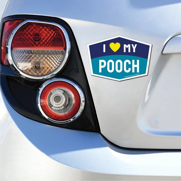 I Love My Pooch Hexagon Shaped Magnet - Image 3