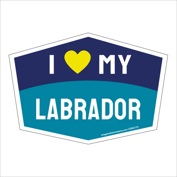 I Love My Labrador Hexagon Shaped Magnet