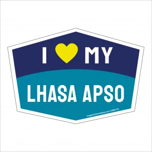 I Love My Lhasa Apso Hexagon Shaped Magnet