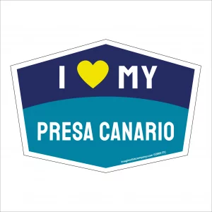 I Love My Presa Canario Hexagon Shaped Magnet