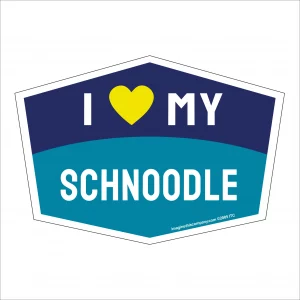 I Love My Schnoodle Hexagon Shaped Magnet