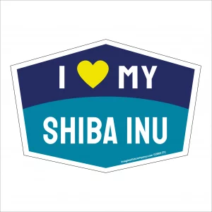 I Love My Shiba Inu Hexagon Shaped Magnet