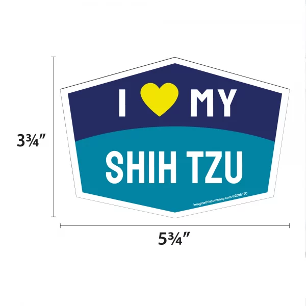 I Love My Shih Tzu Hexagon Shaped Magnet - Image 2
