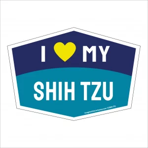 I Love My Shih Tzu Hexagon Shaped Magnet