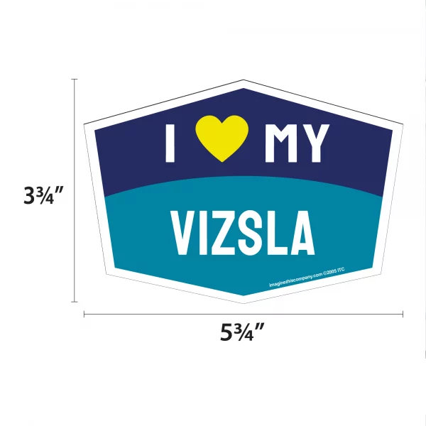 I Love My Vizsla Hexagon Shaped Magnet - Image 2