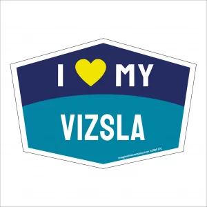 I Love My Vizsla Hexagon Shaped Magnet