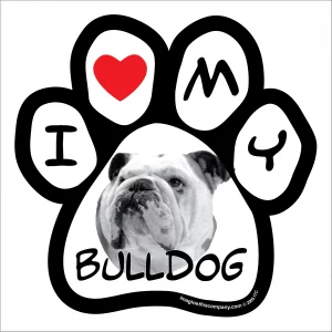 Bulldog Photo Paw Magnet