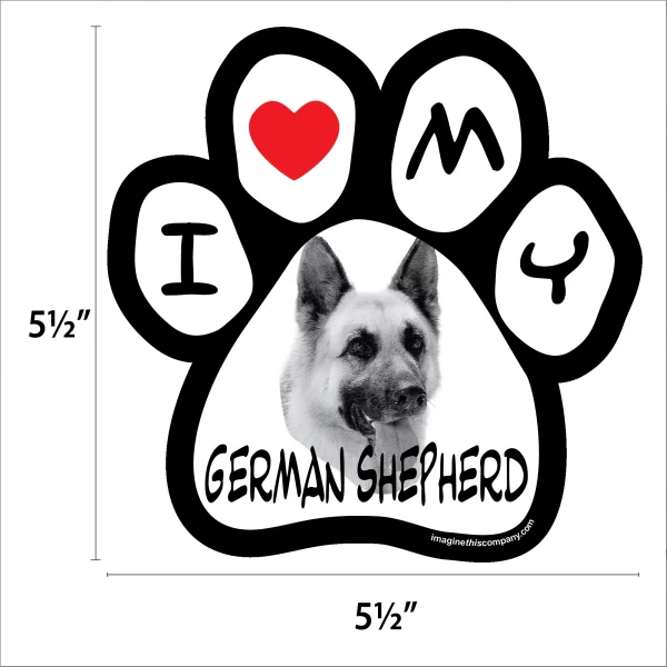 German Shepherd Photo Paw Magnet - Image 2