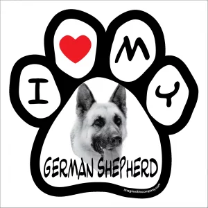 German Shepherd Photo Paw Magnet