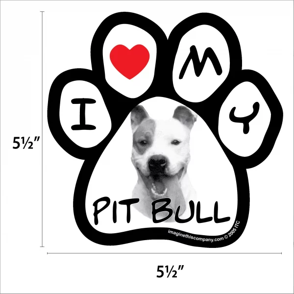 Pit Bull Photo Paw Magnet - Image 2