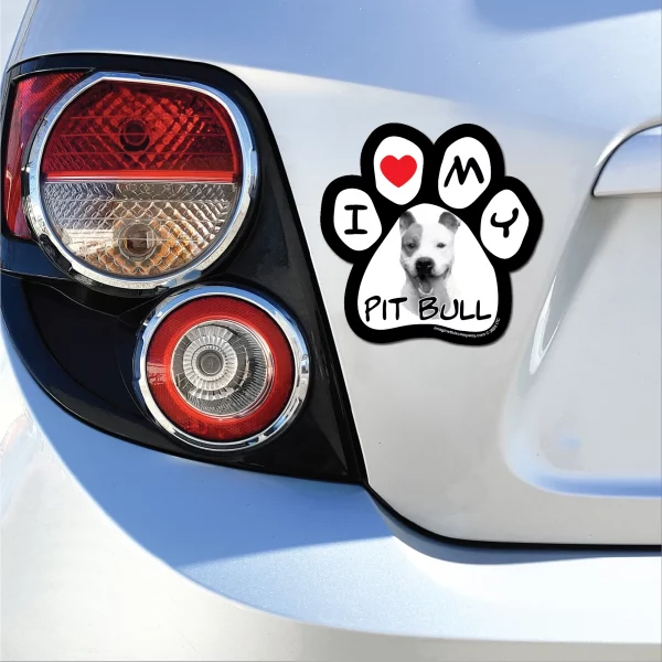 Pit Bull Photo Paw Magnet - Image 3