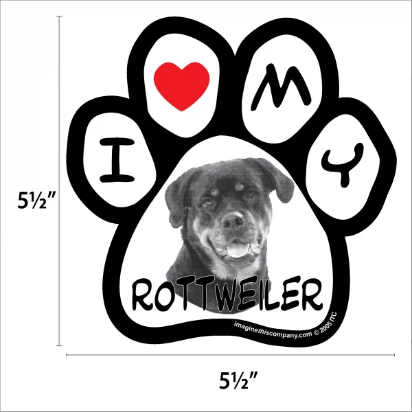 Rottweiler Photo Paw Magnet - Image 2