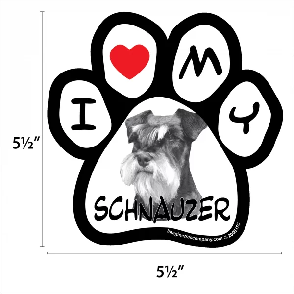 Schnauzer Photo Paw Magnet - Image 2