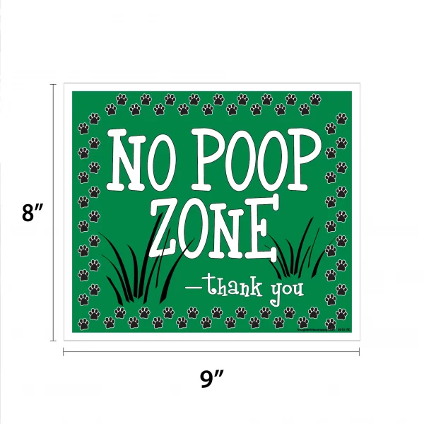 No Poop Zone Green Lawn Sign - Image 2