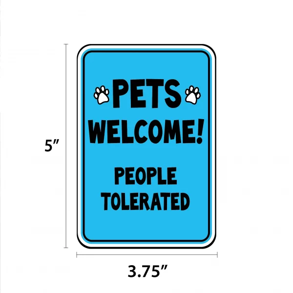 Pets Welcome People Tolerated Mini Garden Sign - Image 2