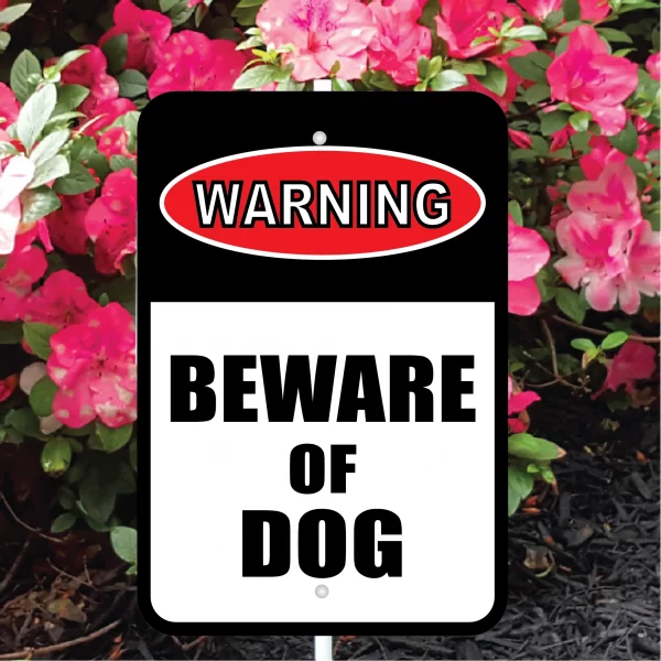 Warning - Beware of Dog Mini Garden Sign - Image 3