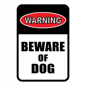 Warning - Beware of Dog Mini Garden Sign