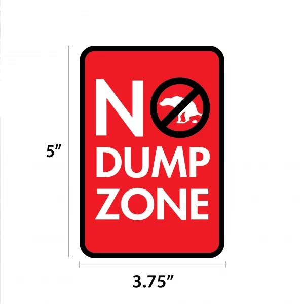 No Dump Zone Mini Garden Sign - Image 2