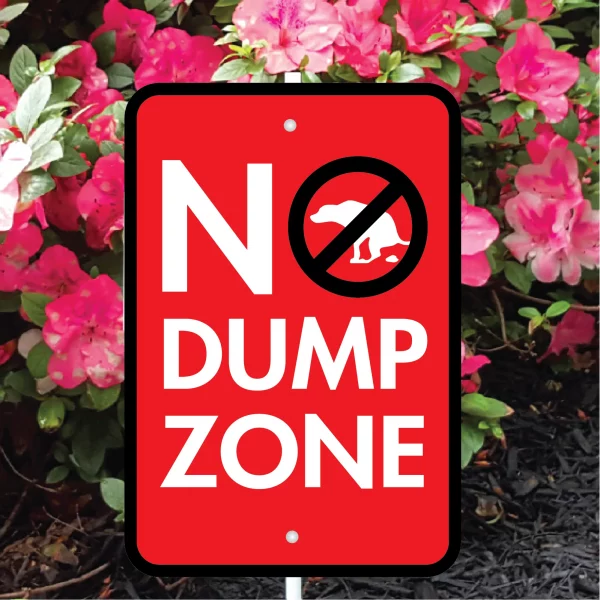 No Dump Zone Mini Garden Sign - Image 3