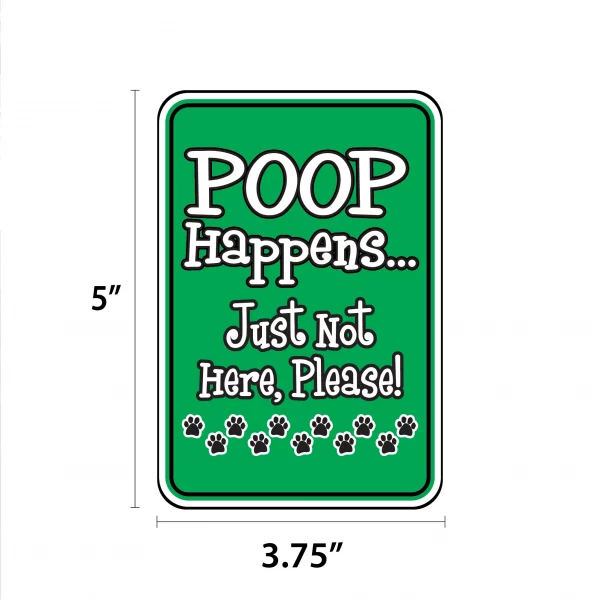 Poop Happens Just not Here Please Mini Garden Sign - Image 2