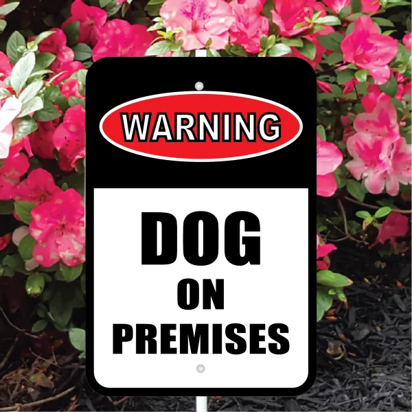 Warning - Dog on Premises Mini Garden Sign - Image 3