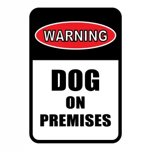 Warning - Dog on Premises Mini Garden Sign