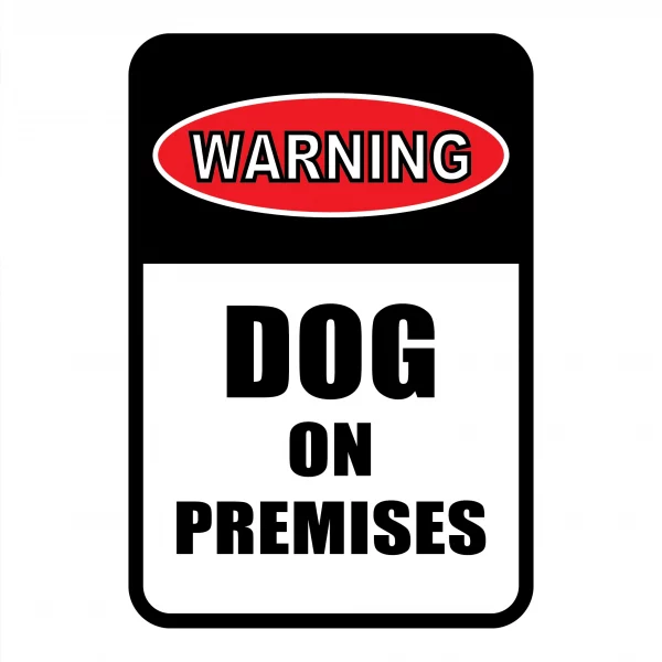 Warning - Dog on Premises Mini Garden Sign
