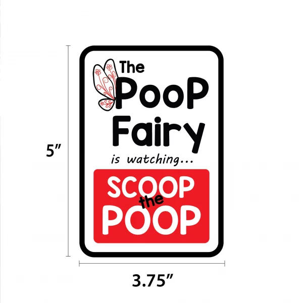 The Poop Fairy is Watching Mini Garden Sign - Image 2