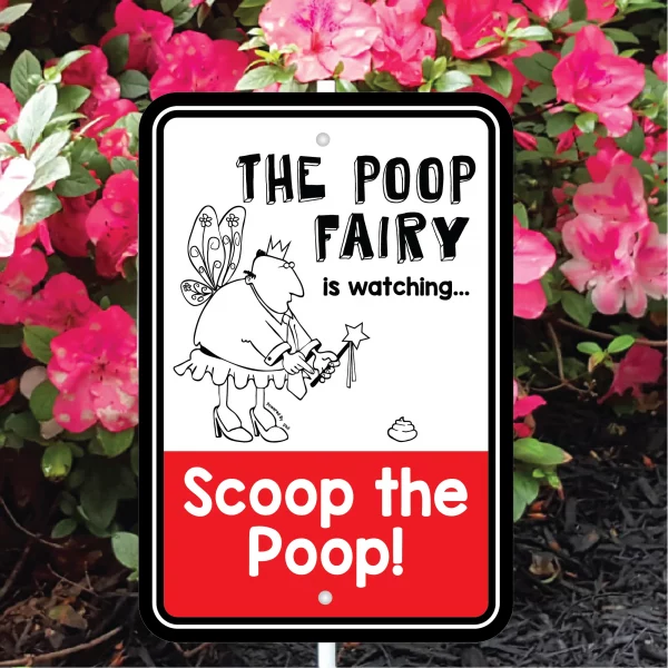 Phil The Poop Fairy is Watching Mini Garden Sign - Image 3