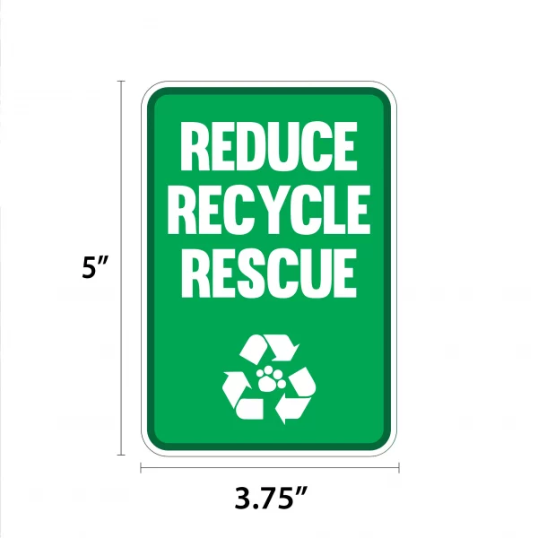 Reduce Recycle Rescue Mini Garden Sign - Image 2