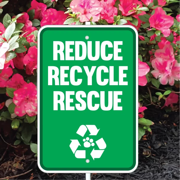 Reduce Recycle Rescue Mini Garden Sign - Image 3